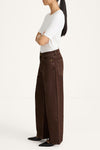 Keanu denim trousers barrel coffee stylein model image side