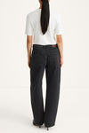 Keanu denim trousers barrel washed out black model image back