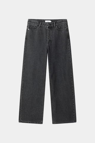 Keanu denim trousers barrel washed out black stylein packshot