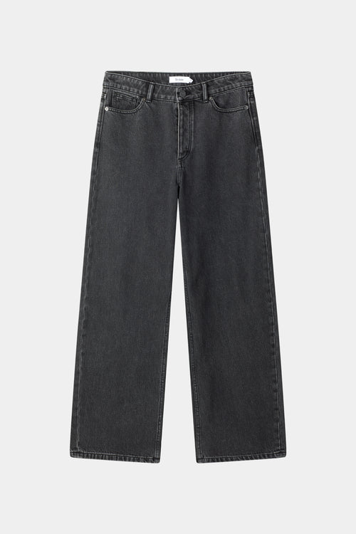 Keanu denim trousers barrel washed out black stylein packshot