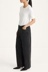 Keanu denim trousers barrel washed out black model image side