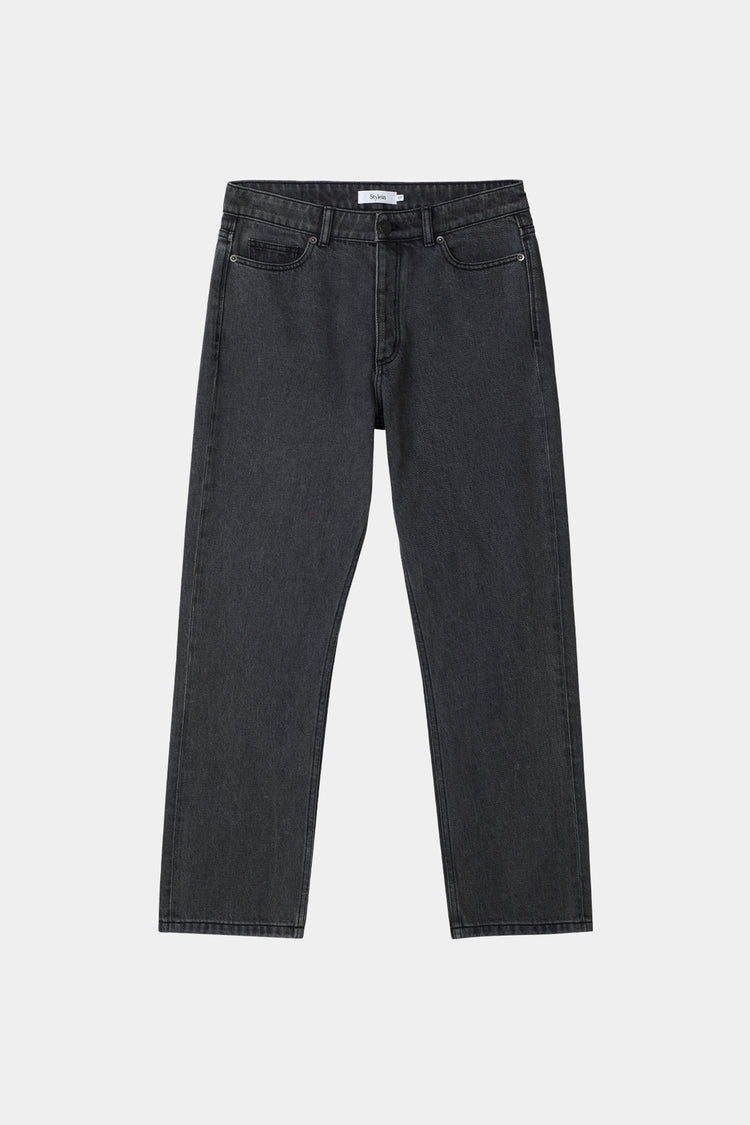 Ken original cropped straight fit denim mid waist mid grey stylein packshot