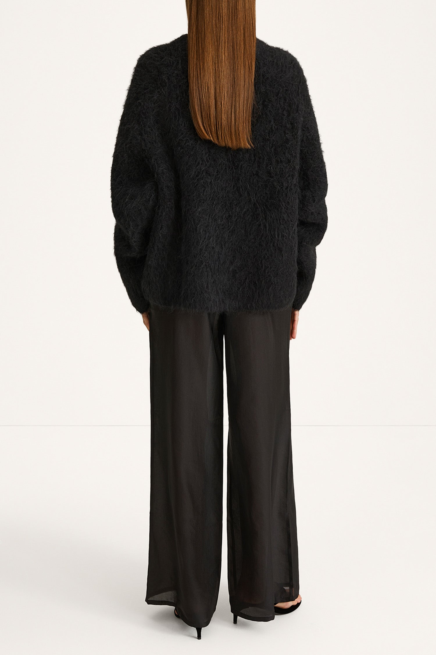 black oversized knitted sweater stylein lory back