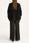 black oversized knitted sweater stylein lory back