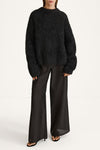black oversized knitted sweater stylein lory model image
