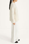 Alpaca knitted white sweater oversized stylein side