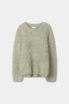 Fluffy oversized sweater in sage green stylein lory packshot