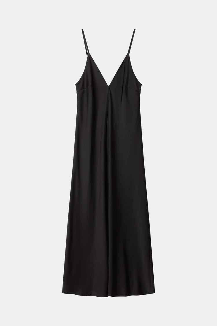 Macena v-neck maxi long dress black stylein packshot