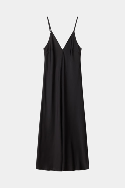 Macena v-neck maxi long dress black stylein packshot