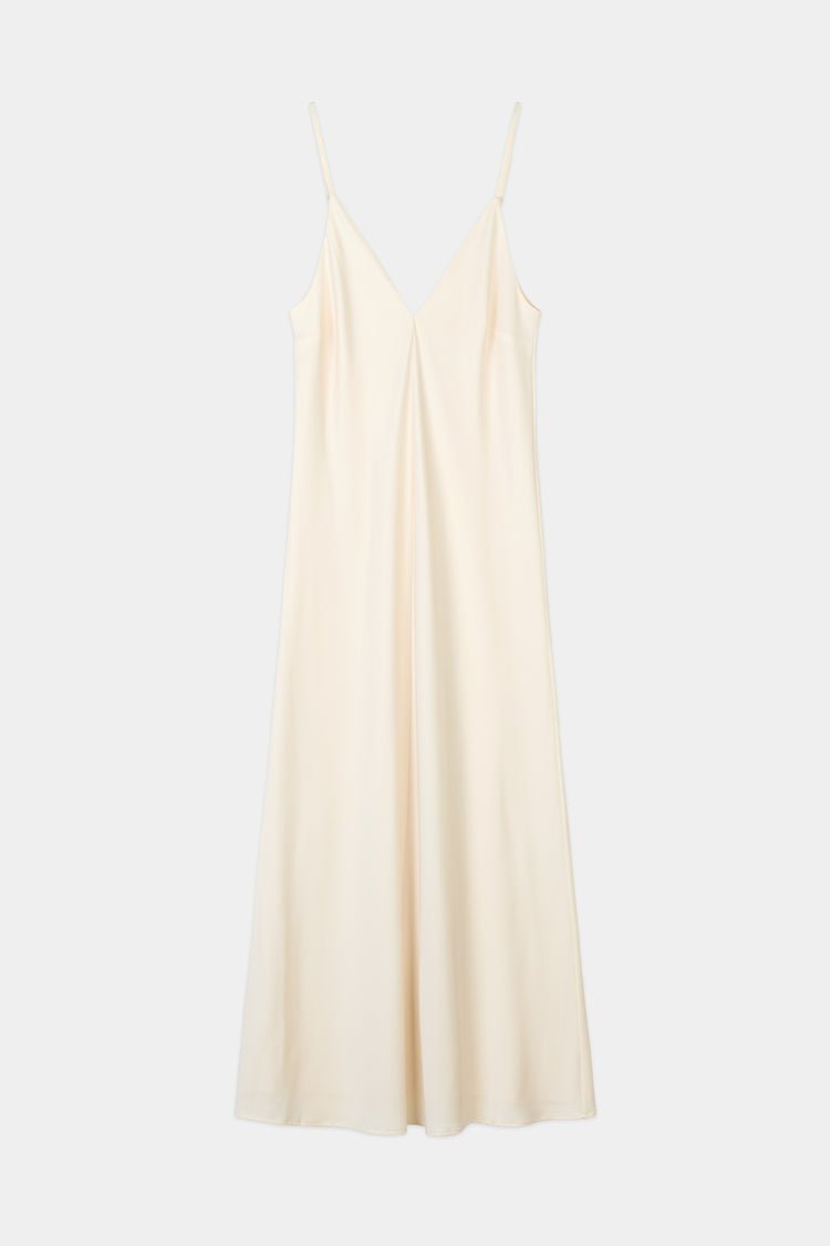 Macena v-neck maxi long dress ivory stylein packshot
