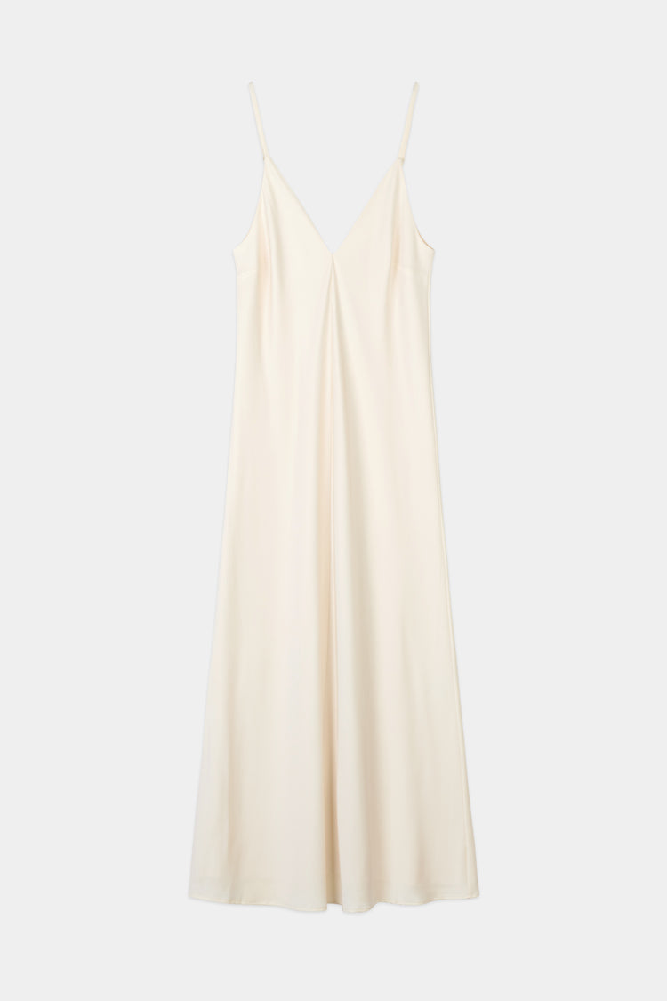 Macena v-neck maxi long dress ivory stylein packshot