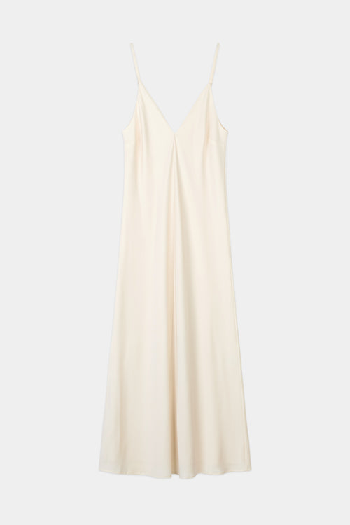 Macena v-neck maxi long dress ivory stylein packshot
