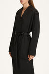 Maggiano waist tie blazer black stylein detail image