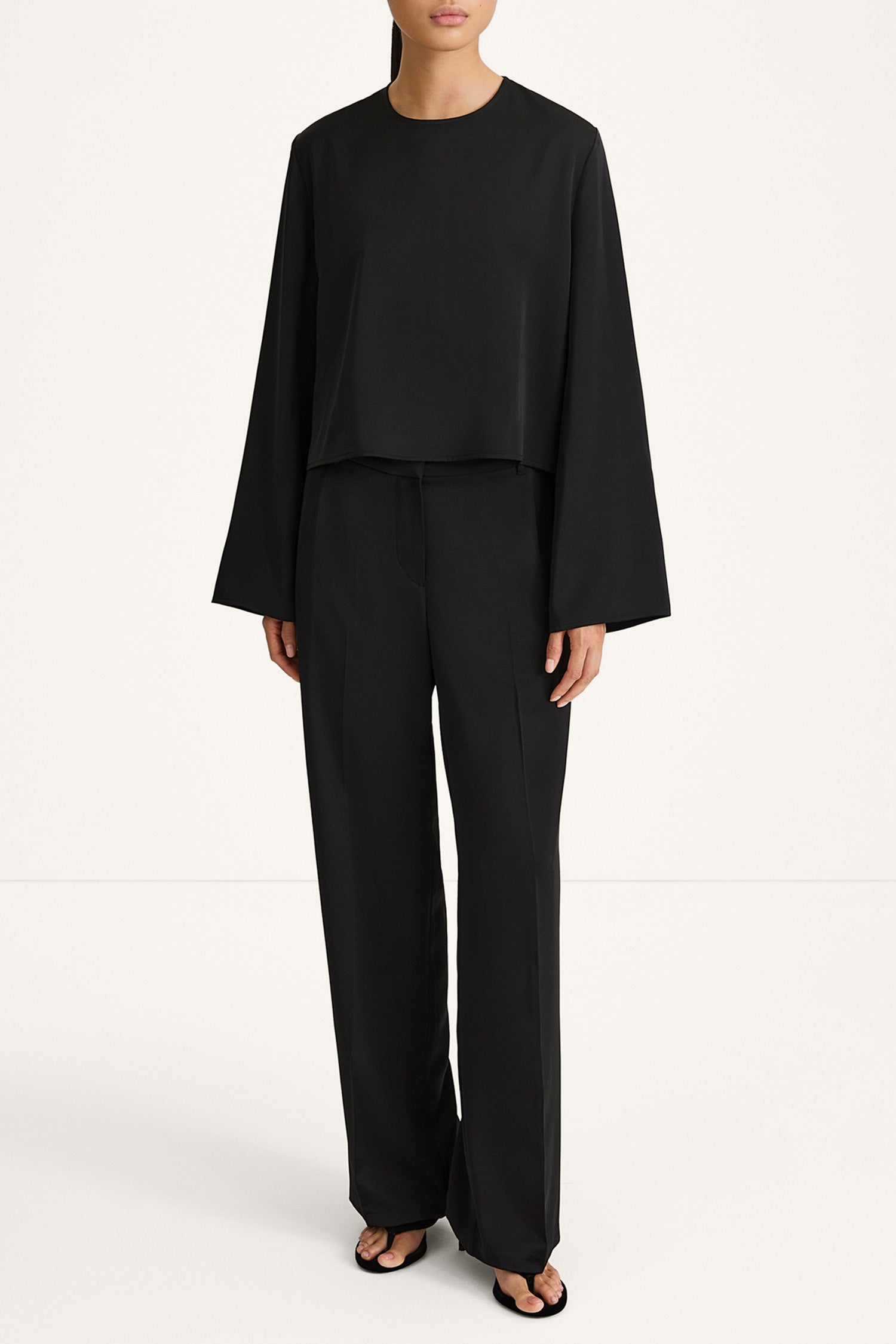 Maggie black trousers black stylein front