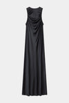 Mairie maxi long satin dress black stylein packshot
