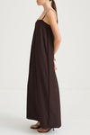 Majla Maxi long dress coffee stylein model image side