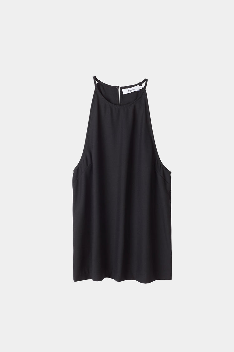 Malou top crepe slightly loose black stylein packshot