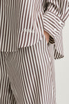 Mandria shirt brown stripe stylein model image detail close
