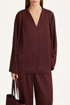 Marby blouse bordeaux Stylein model image front close