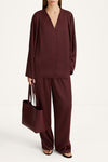 Marby blouse bordeaux Stylein model image front