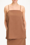 Marianne long top rouleau straps hazel stylein model image front close