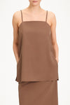 Marianne long top rouleau straps hazel stylein model image front close
