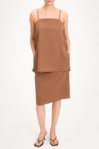 Marianne long top rouleau straps hazel stylein model image front