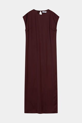 Marigold long satin dress bordeaux stylein  packshot