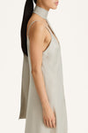 Matino satin scarf sage stylein model image side