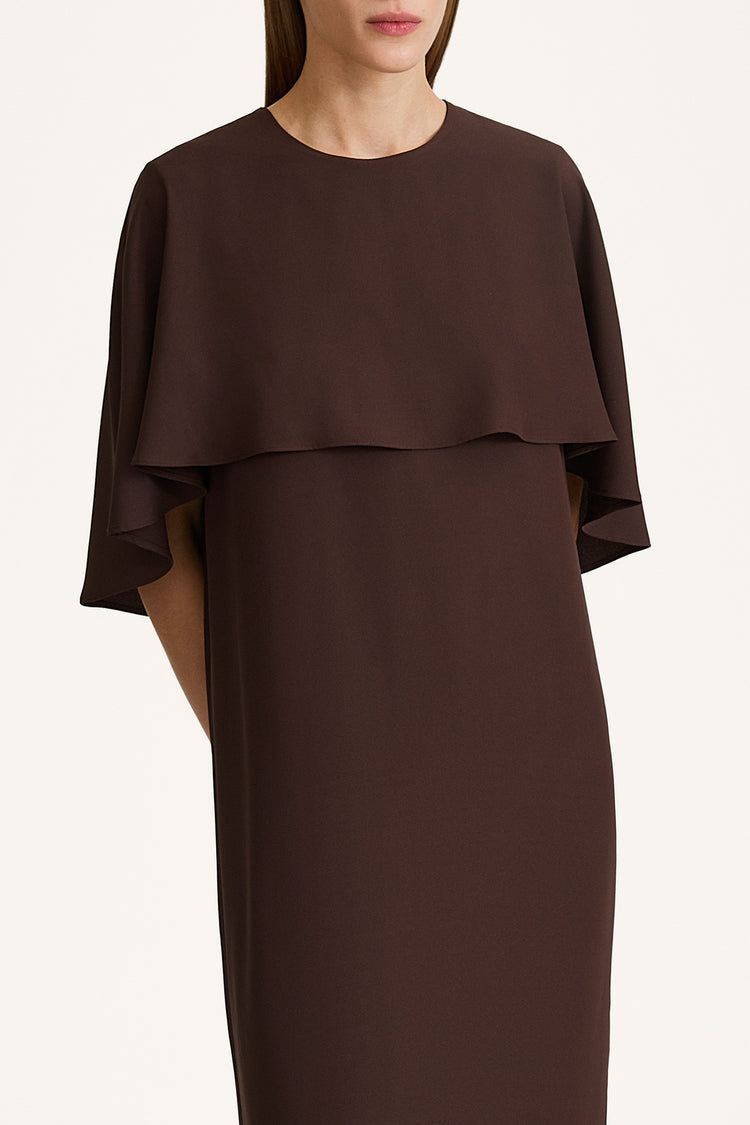 Maxine sleeveless maxi long dress coffee stylein model image front close