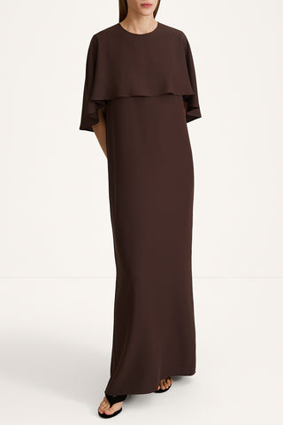 Maxine sleeveless maxi long dress coffee stylein model image front