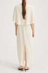 Maxine sleeveless maxi long dress cream stylein model image back