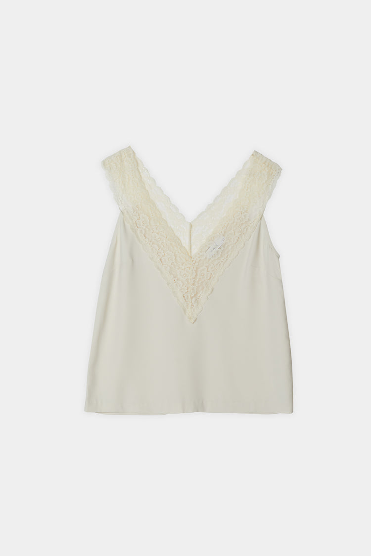 Mede top lace sleeveless cream stylein packshot
