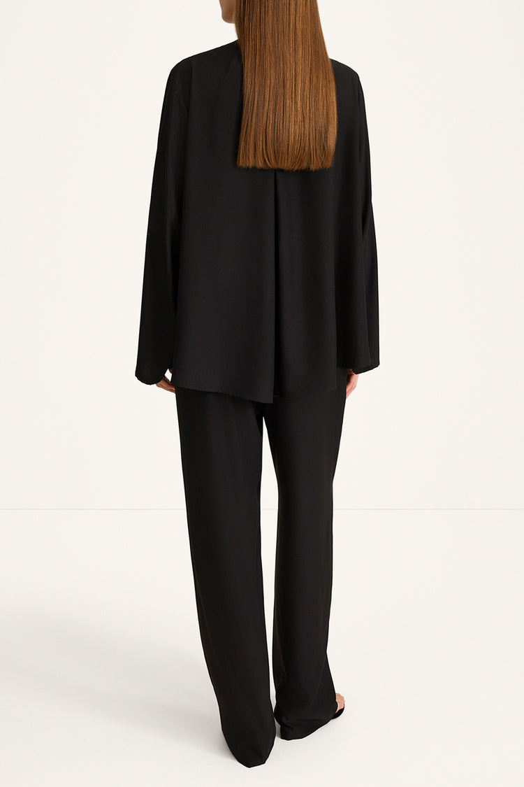 Meike chiffon trousers black stylein model image back