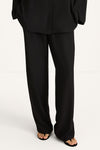 Meike chiffon trousers black stylein model image front close