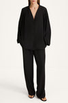 Meike chiffon trousers black stylein model image front