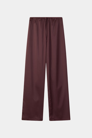 Meike satin trousers bordeaux stylein packshot