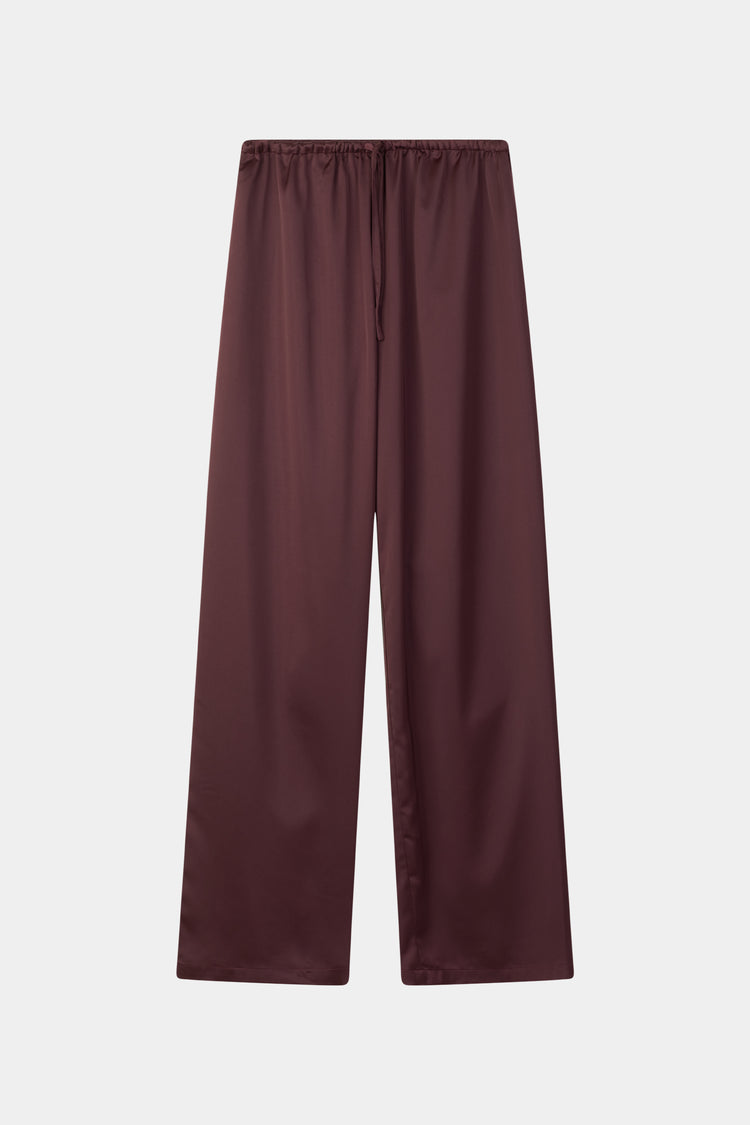 Meike satin trousers bordeaux stylein packshot