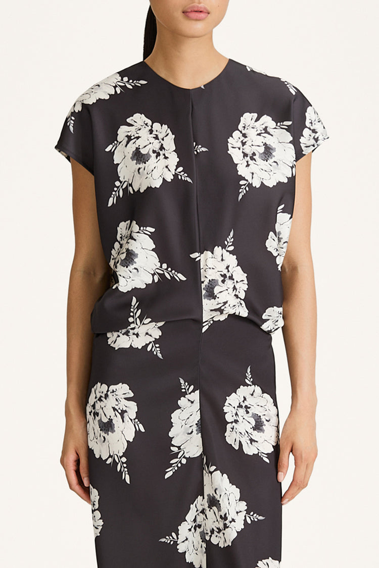Melrose long dress floral print stylein detail