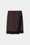 Millicent midi knee lenght skirt chiffon lace cream stylein packshot