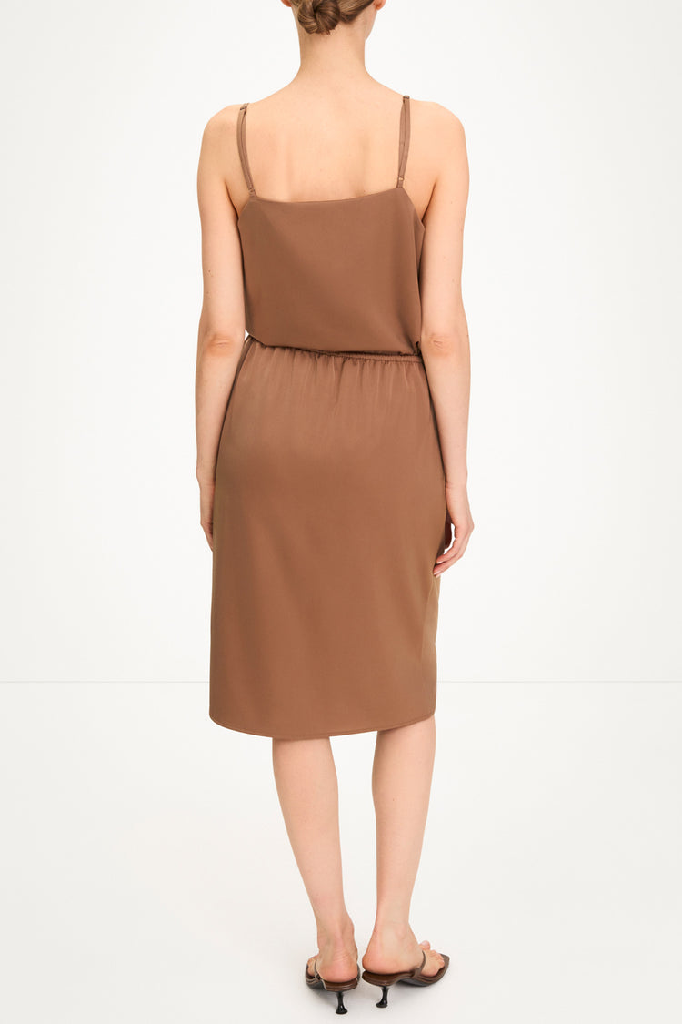 Molene midi satin skirt hazel stylein model image back