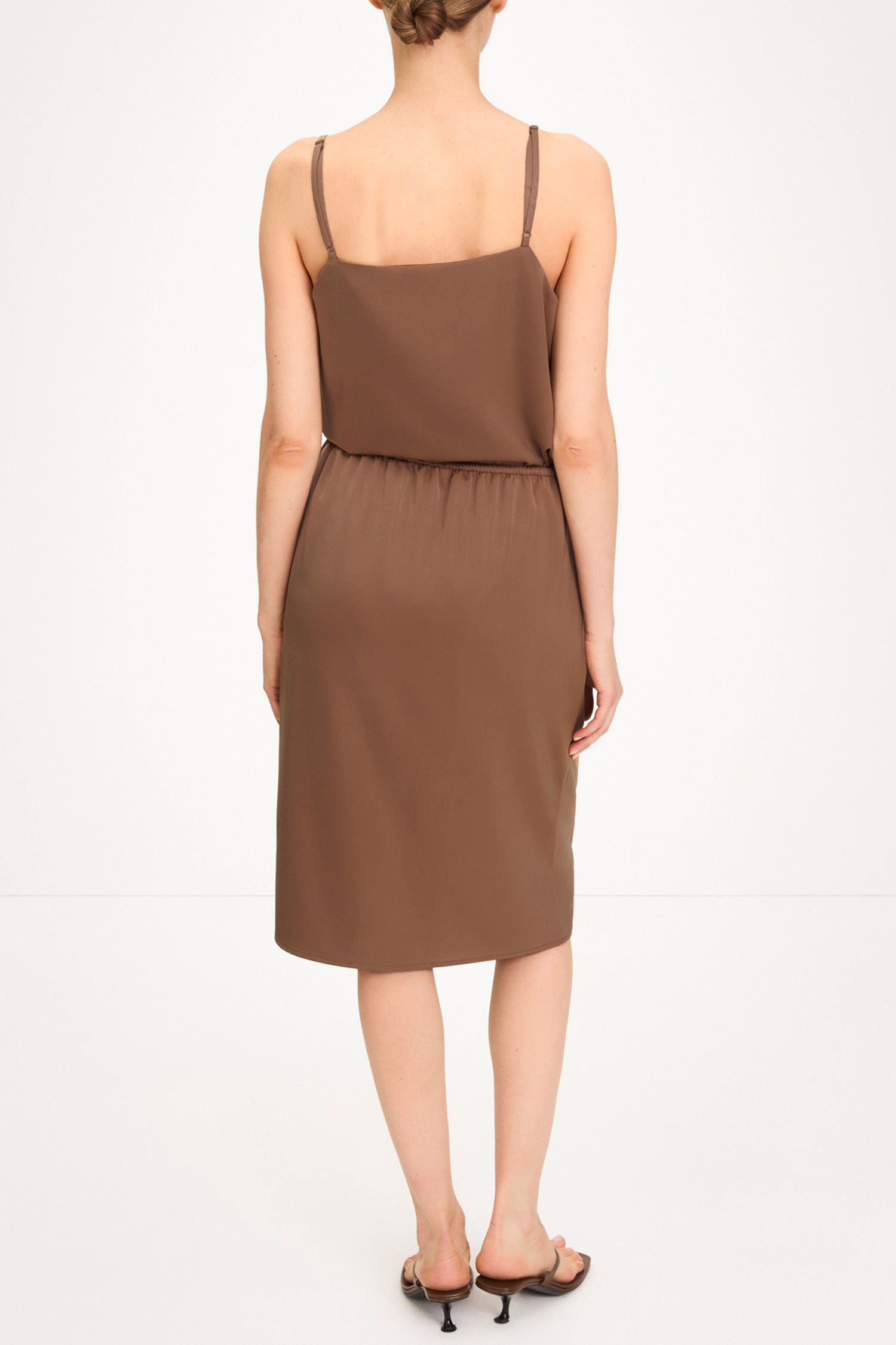Molene midi satin skirt hazel stylein model image back