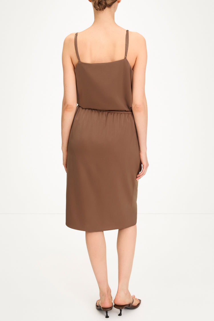 Molene midi satin skirt hazel stylein model image back