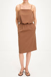Molene midi satin skirt hazel stylein model image front
