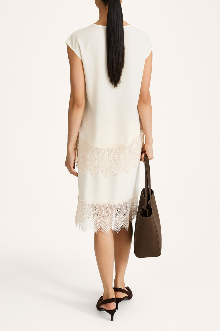 Muccino sleeveless blouse lace detail stylein model image back