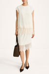 Muccino sleeveless blouse lace detail stylein model image front