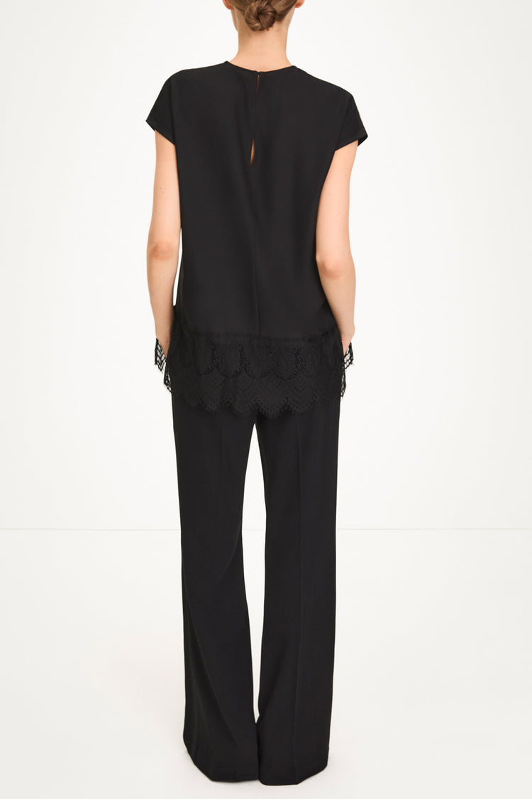 Muccino sleeveless blouse lace detail stylein model image back