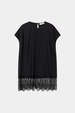 Muccino sleeveless blouse black lace detail stylein packshot