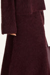 Nanie knitted long mohair skirt bordeaux stylein model image close