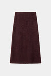 Nanie knitted long mohair skirt bordeaux packshot